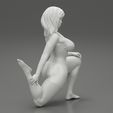10008.jpg Young Woman Doing Yoga Asana Standing Forward Bend Pose 3D Print Model