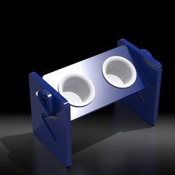 Untitled-Project-12.jpg Free STL file Adjustable Pet Bowl・3D printer design to download