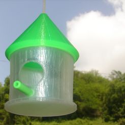 DSC00279.JPG Free STL file Nesting box or house for small birds・3D printing design to download