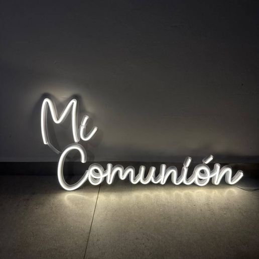 Cartel Neón LED "Mi Comunión" - Archivos STL para Impresión 3D