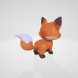 5.png Fox , Cute Chibi Fox, Fox 3d Model , Figurine, Christmas