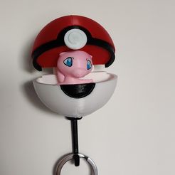 2023-08-13-20-07-52-842.jpg Fichier STL PORTE-CLÉS POKÉMON POKEBALL (MEW)・Objet pour imprimante 3D à télécharger