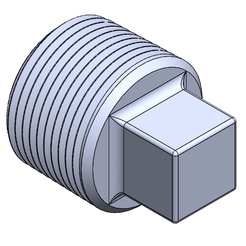 tapon.png Fichier STL Demi-bouchon à base carrée IN 14 NPT Galvanisé・Design pour imprimante 3D à télécharger