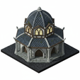a1266.png Fantasy Stone Domed Bibliothek Gebäude | Rathaus Struktur 3D-Drucker Modell STL