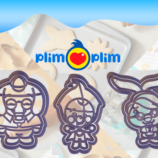 Stl File Cookie Cutters Plim Plim・3d Printable Model To Download・cults