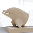 dolphine-bust.png Dolphin head bust statue stl 3d print stl file