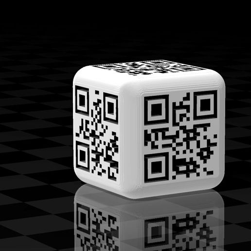 STL file QRcode dice・3D print design to download・Cults