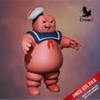 marshmello-2.jpg Free 3D file Marshmallow Ghostbusters・3D printing template to download