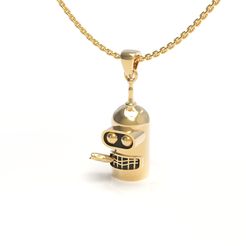 5.33.jpg STL file Robot bender futurama - pendant・3D printable model to download