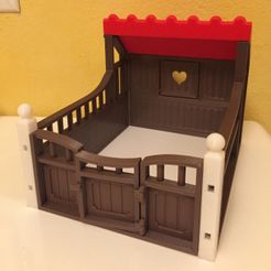 IMG_8909.JPG STL-Datei Horse box for toy playmobil riding school・3D-Drucker-Vorlage zum herunterladen