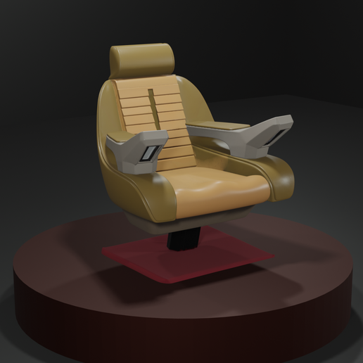 🪑 Enterprise-D Captain’s Chair・ STL File for 3D printing・Cults