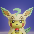pikachu-leafeon-render.png Pokemon - Pikachu Cosplay Poncho Leafeon