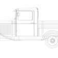 Ford-Model-B-1936-Wireframe.png Farm Truck STL for resin 3d-printing