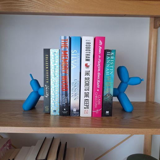 Cute Balloon Dog Bookends - Adorable Animal Book Stoppers For Kids Shelves Books Unique Decor For Home Office Playrooms - View #4