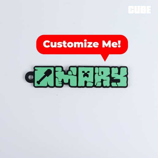 07-100.jpg MINECRAFT Customizable Keychain