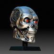 Terminator03.jpg Terminator HD Head sculpture -display 3d print