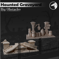 Big-Haunted-Obstacles.png STL-Datei Große Hindernisse | Haunted Graveyard・3D-druckbares Design zum Herunterladen