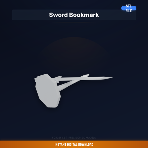 Fantasy Bookmark, Handle Sticks Out Of Book, Medieval - 3D Printable STL File