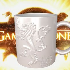 3.1.jpg STL file Game Of Thrones Lannister Coffee Mug・3D printer model to download, SimaDesign