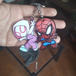 IMG_20230818_134454806.jpg Spiderman and Spidergwen Key Ring
