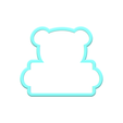 1.png Teddy Bear Cookie Cutters with Name Placard option | Digital Download STL Files