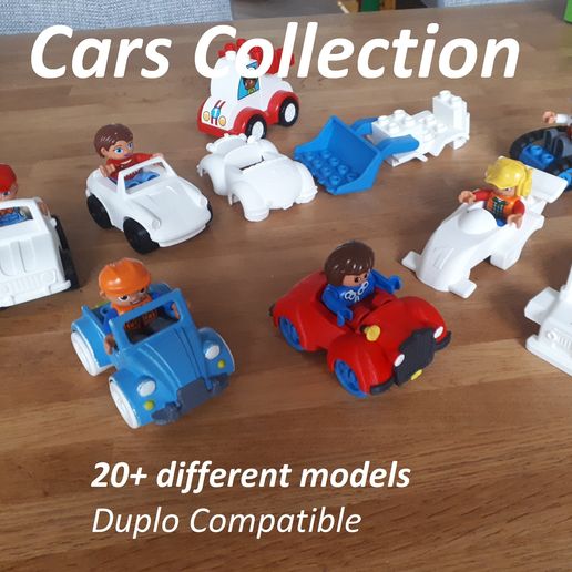 Car collection - Duplo compatible 3D model