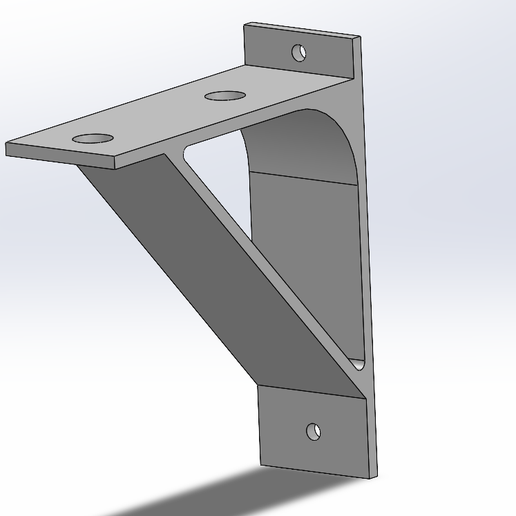 Wall mounted shelf (37cm long) - 3D model önizlemesi