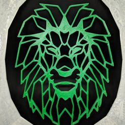 Настенная скульптура льва 2D