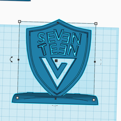 seventeen-3.png Archivo STL Seventeen Logo Kpop Display Ornament・Plan imprimible en 3D para descargar