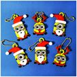 2015minions-xmas_04.jpg Minions Keychain / Magnets -Christmas cute version