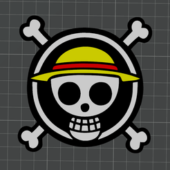 61K8CEhOguL._AC_SL1500_.png Luffy  / Staw Hats Crest / One Piece Logo - One Piece