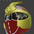kabuto-raiger-3d-printable-helmet-3d-model-stl-3.jpg Hurricanger Tsunonin Horned Ninja Kabuto Raiger fully wearable cosplay helmet 3D printable STL file