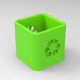 untitled.99.jpg Free STL file RECYCLE THEMED PENCIL HOLDER・3D printer model to download