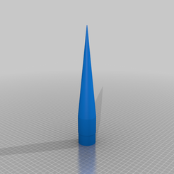 Q-Modeling_Stiletto_Nose_Cone.png Free STL file Q-Modeling Stiletto Nose Cone・3D print object to download, JackHydrazine