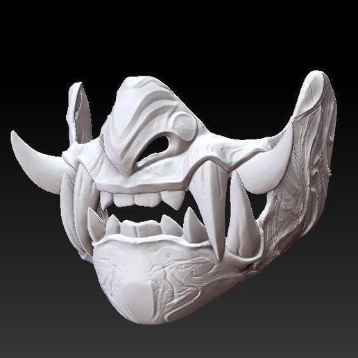👽 Máscara de Oni・Arquivo STL para Impressão 3D・Cults
