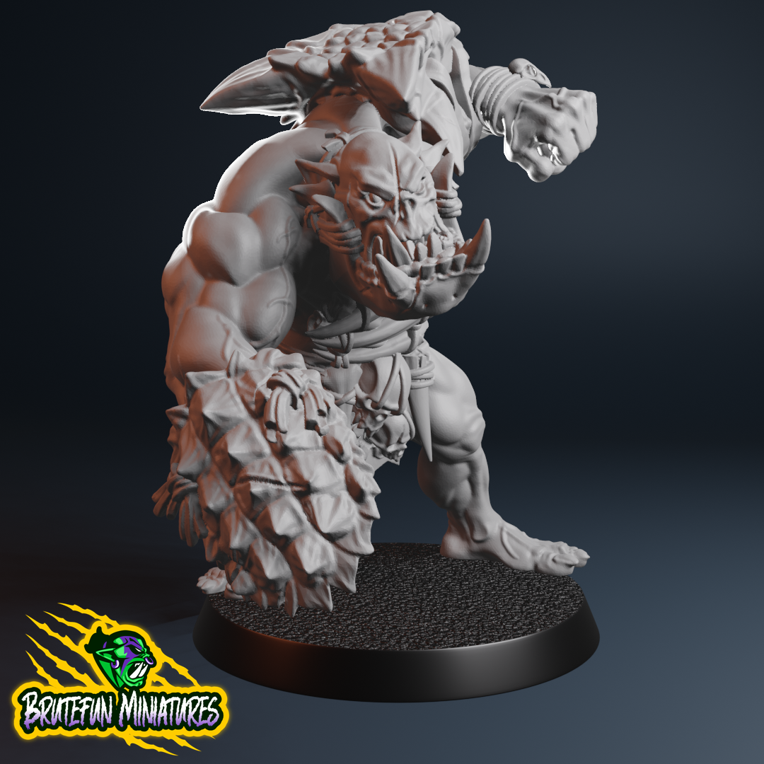 STL file FANTASY FOOTBALL SAVAGE ORC BRUTE BLOCKER 05・3D printing idea ...