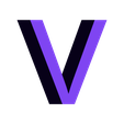 V.STL Arial font - all CAPS - A through Z