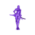 Shinobi_Girl_Katana_Topless.obj Girl Shinobi Whit Katana Normal and Topless 3D print model