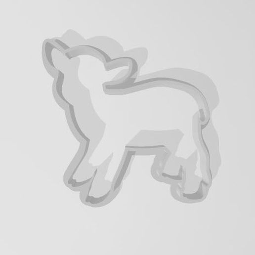 Lamb cookie cutter 3D model