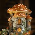 3.jpg Mushroom Cottage - Lámpara Fantasy Cozy Fairy Tale