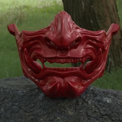 MaskA1.jpg Fichier STL Masque de samouraï・Design pour impression 3D à télécharger
