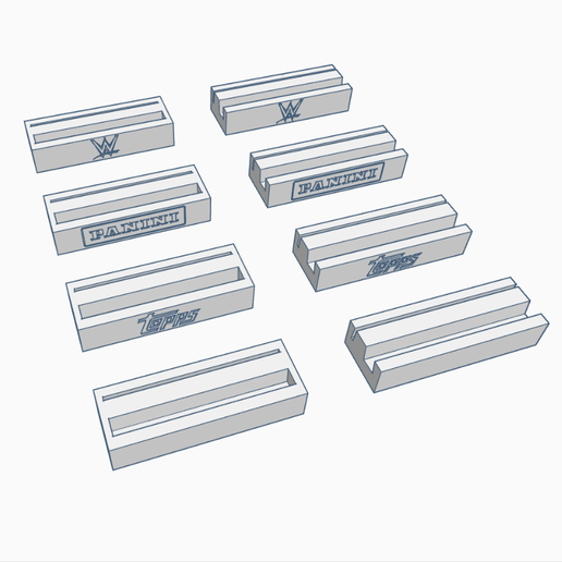 8x TRADING CARD Display Stand (with two slots) by MANIACMANCAVE3D
