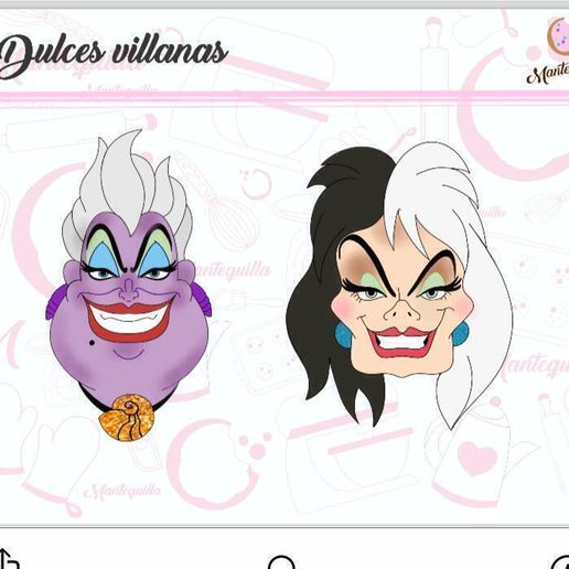 CRUELLA AND URSULA COOKIE CUTTER - 3D model önizlemesi