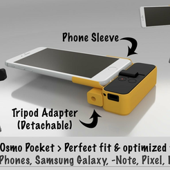 Osmo-Pocket_Complete_Overview_Text.png DJI Osmo Pocket snuggly fitting Phone and Tripod Mount