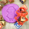oveja2.jpg SHEEP - cutter of farm animal biscuits. cut fondant dough and clay - 8cm