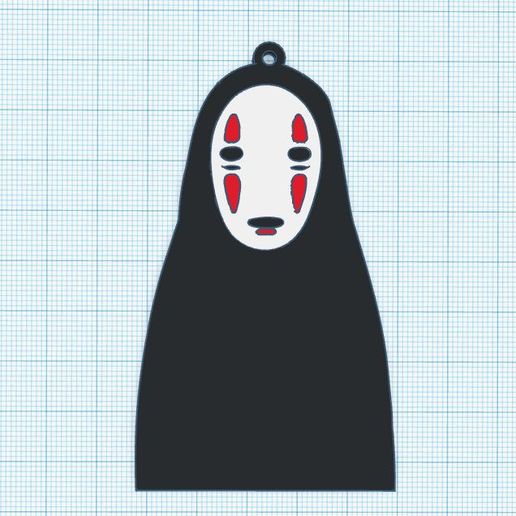 keychain / faceless earring / Kaonashi / faceless 3D model