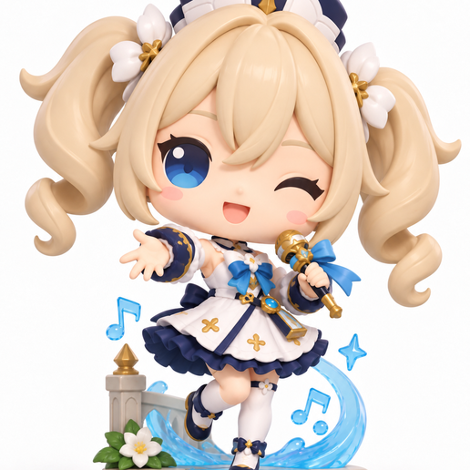 Barbara | Genshin Impact | Chibi 3D Model
