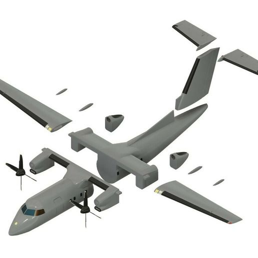 ✈️ DASH-8・Archivo 3D para Impresión 3D・Cults