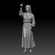 01.jpg Femme paysanne de la Nativité - Figurine biblique pointant du doigt | Modèle d'impression 3D