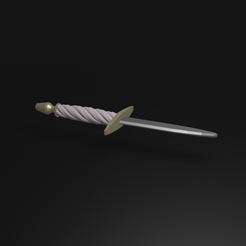 DaggerThumb1.png Archivo STL gratuito Daga con empuñadura de unicornio・Objeto para descargar e imprimir en 3D